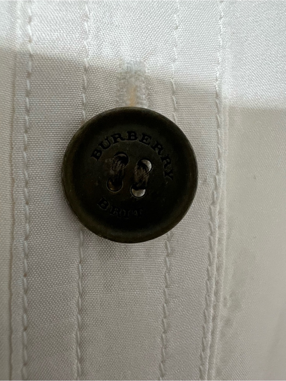 Burberry Brit 100% Silk Ivory Button Front Tunic Shirt XS Luxury Long Sleeve - Picture 5 of 10